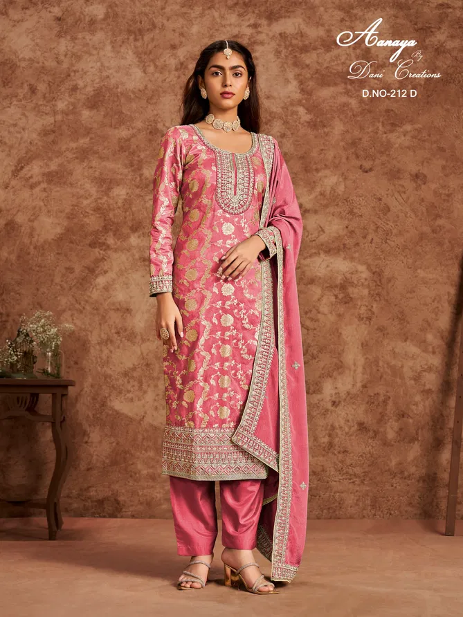 Aanaya Vol 212 By Dani Dolla Jacquard Salwar Suit Wholesalers In Delhi